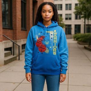 NBA Golden State Warriors Blue Gradient Hoodie, Size XXL,‎ NWT